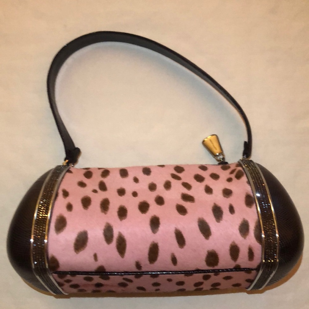 Judith Leiber Leopard Print Evening Purse